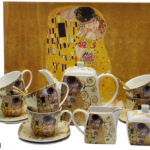 Teekann,suhkruroos,koorekann,tassi paarid 6 tk Kiss kuld